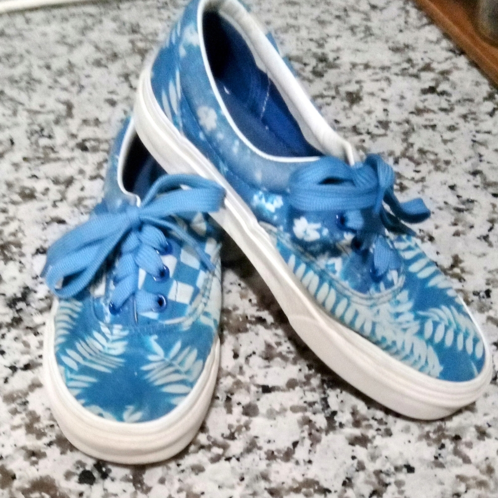 Blue Floral Kids Shoes